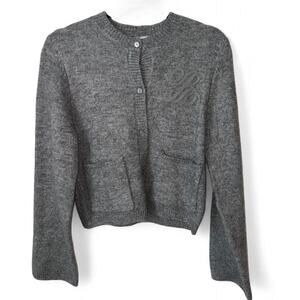Hm grey cropped cardigan with
